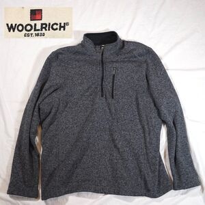 Woolrich Polyester Quarter Zip Jacket Grey XXL